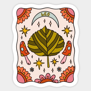 Leo Leaf Sticker